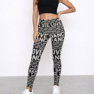 Black and White Striped Leggings